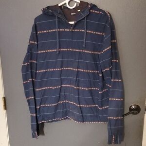 Burkman Bros Navy Blue Striped Men's Jacket 100% Cotton